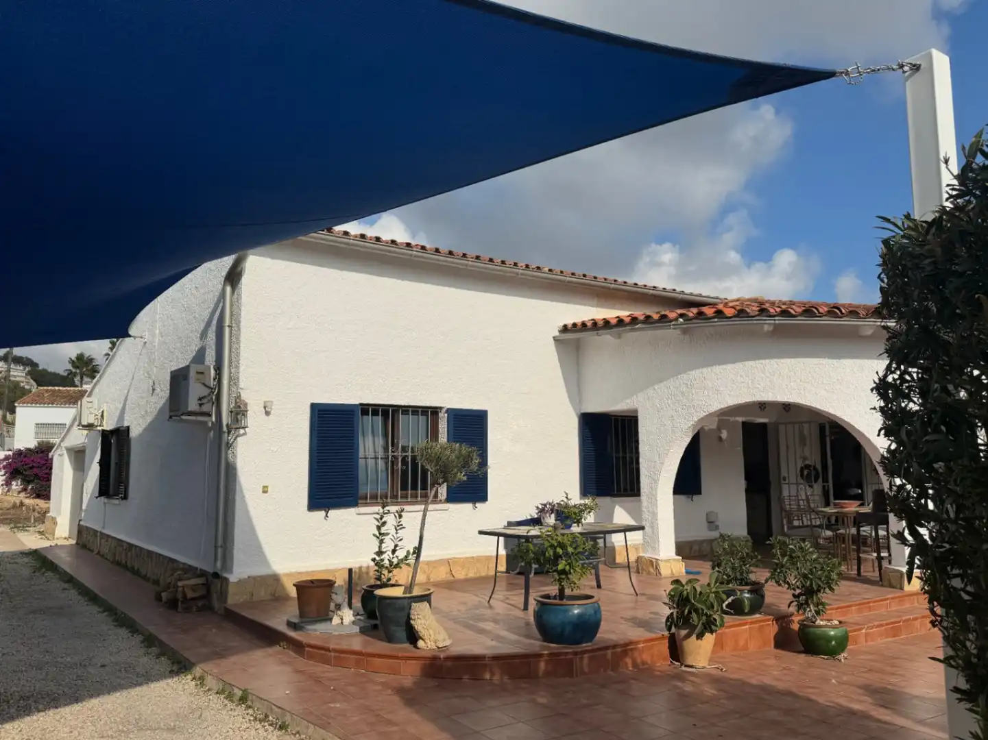 Vista exterior de Casa o chalet en venta en Benissa con Aire acondicionado, Terraza y Piscina