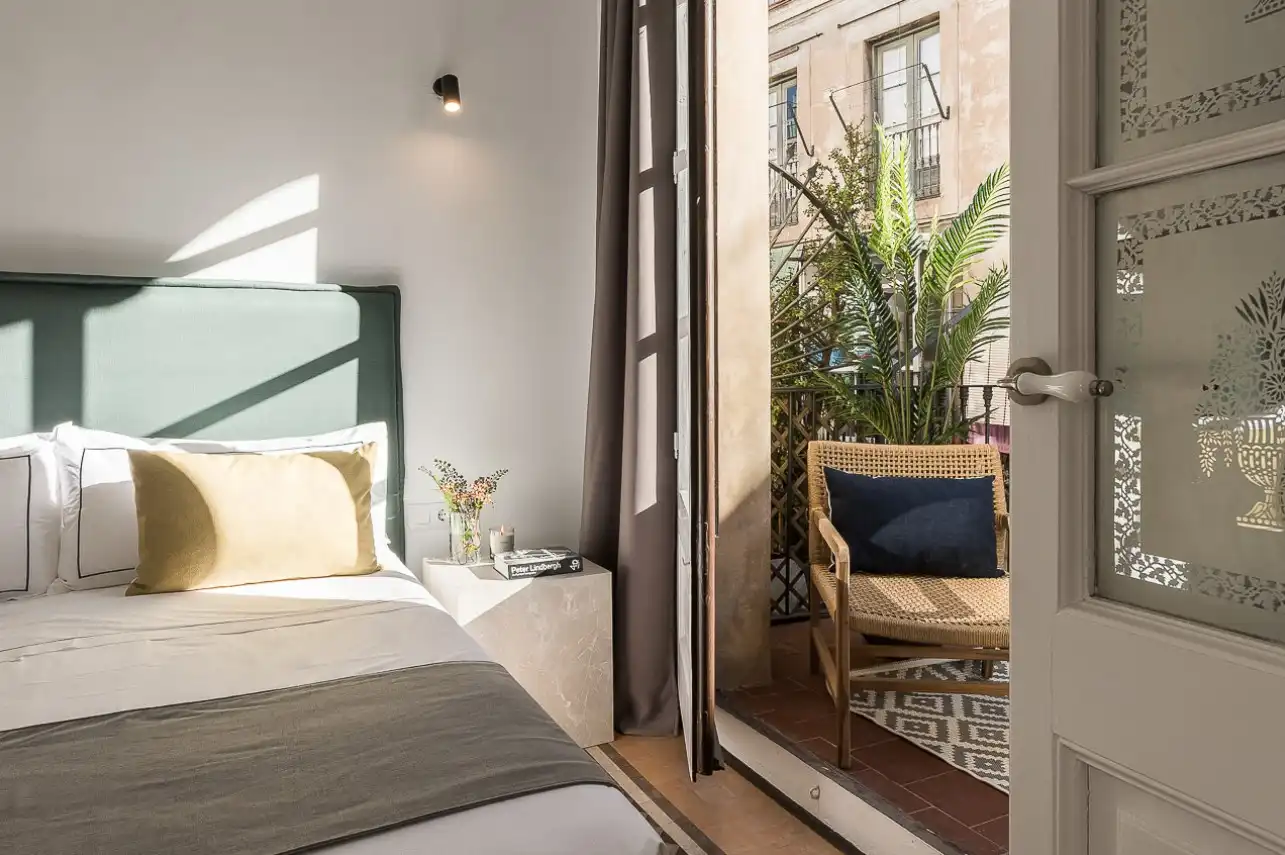 Bedroom of Apartments for rent in Barcelona  with Air Conditioner, Heating and Furnished