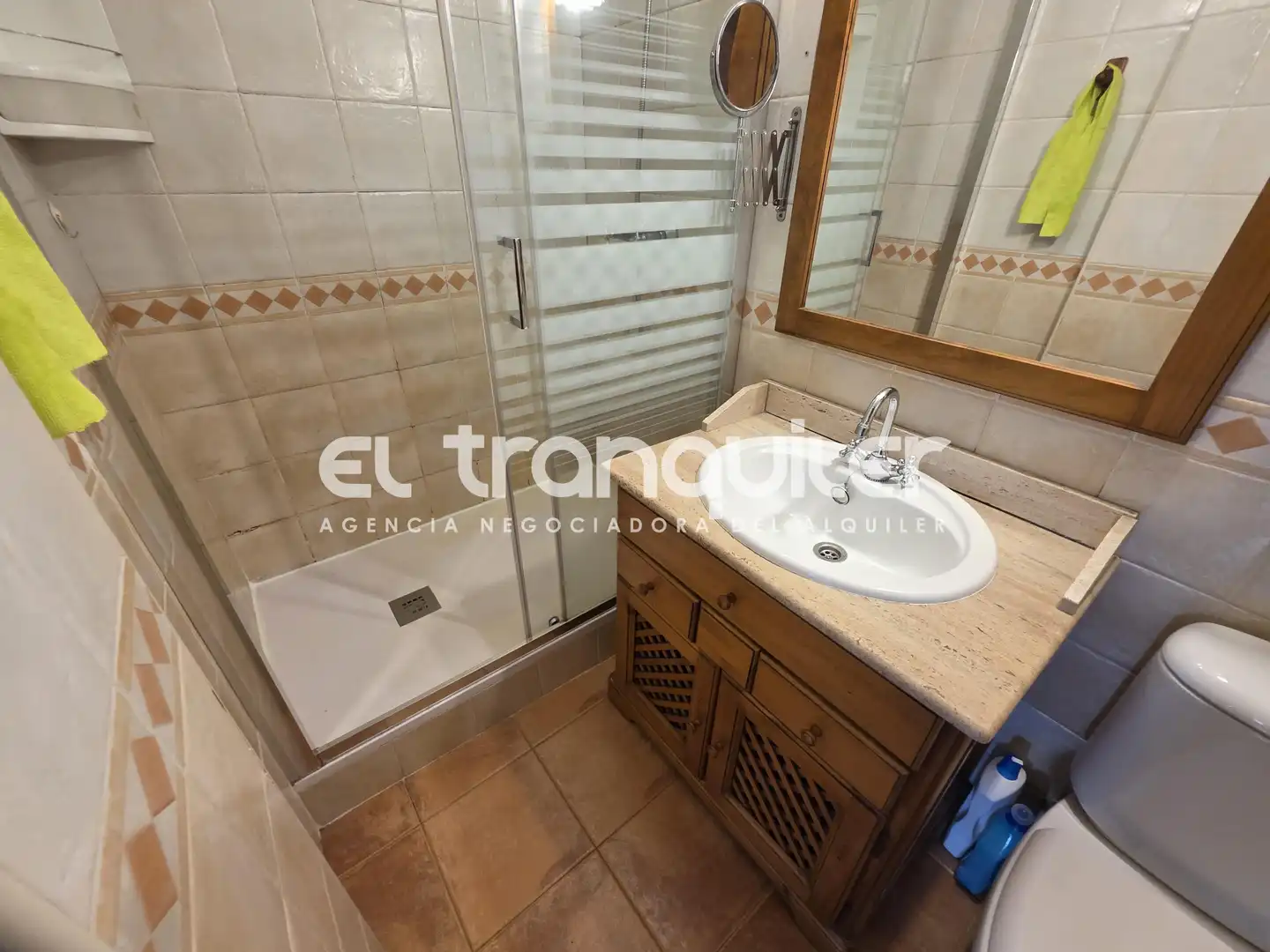 Bathroom of Flat for rent in Madrid  with Air Conditioner, Terrace and Furnished