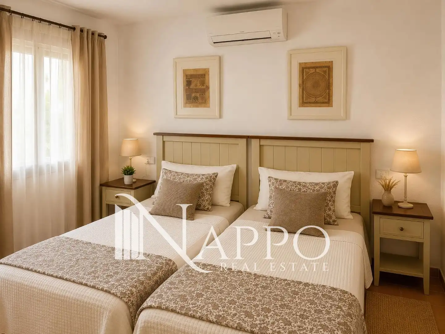 Habitación de Casa adosada de alquiler en Santanyí con Aire acondicionado, Calefacción y Jardín privado