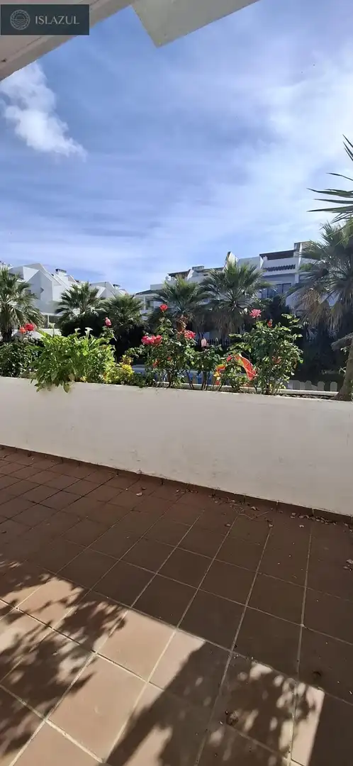 Terrasse von Erdgeschoss zur Miete in Islantilla mit Klimaanlage, Heizung und Privatgarten