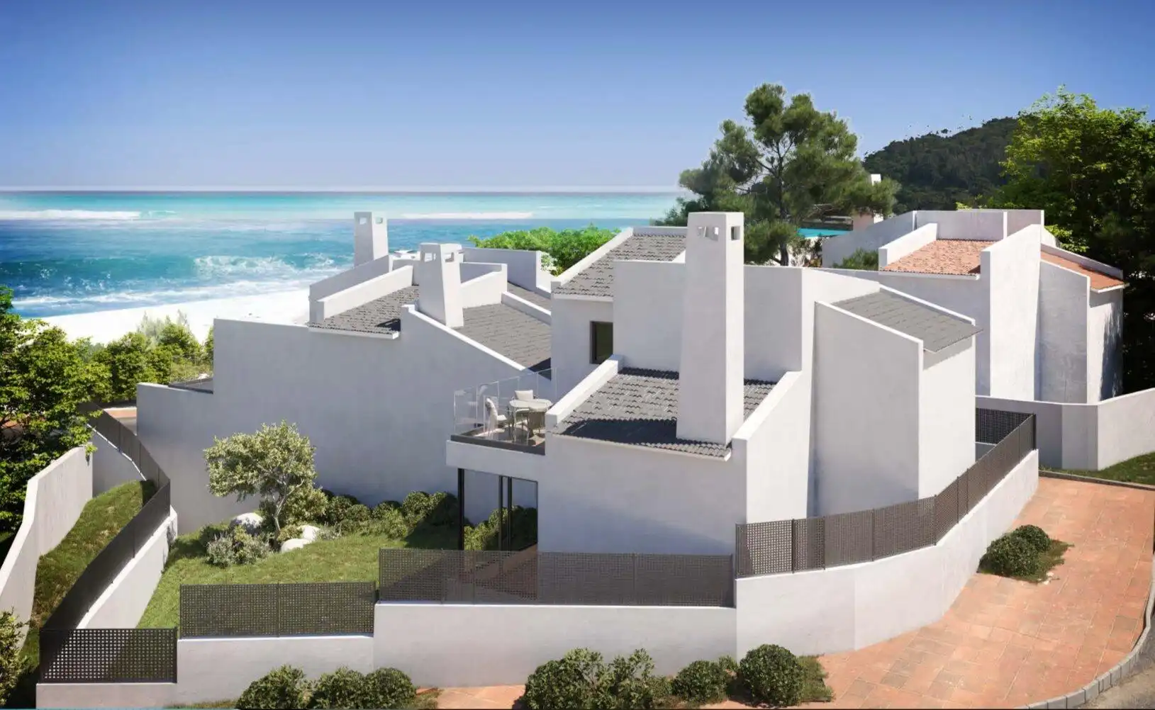 Exterior view of Detached homes for sale in Estepona  with Air Conditioner, Heating and Terrace
