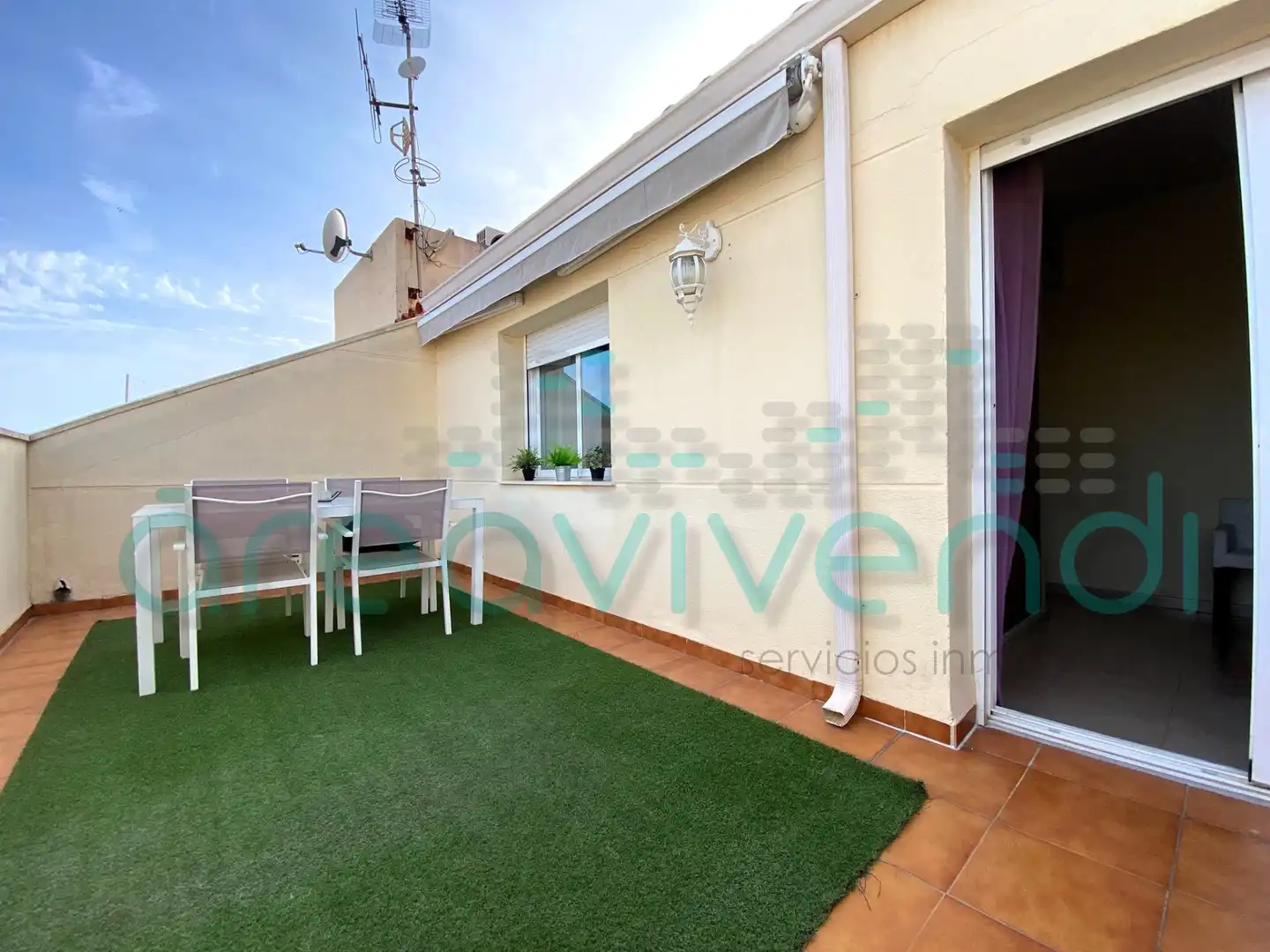 Terrasse von Maisonette zum Verkauf in Castellón de la Plana / Castelló de la Plana mit Klimaanlage, Terrasse und Abstellraum
