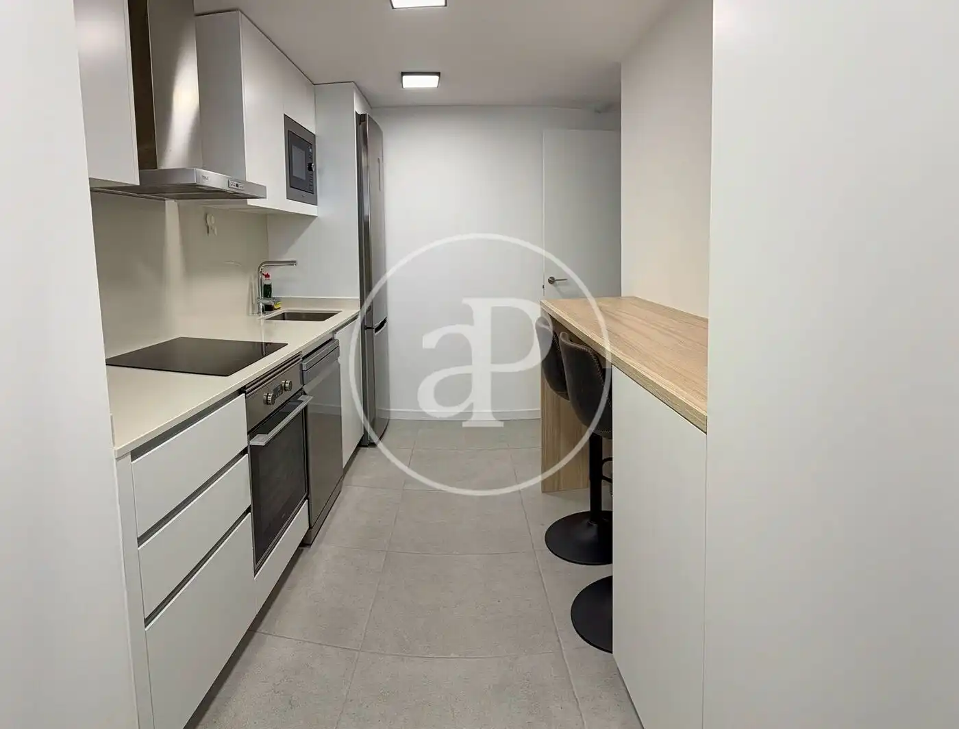 Kitchen of Flat for rent in Valencia  with Air Conditioner, Heating and Private garden