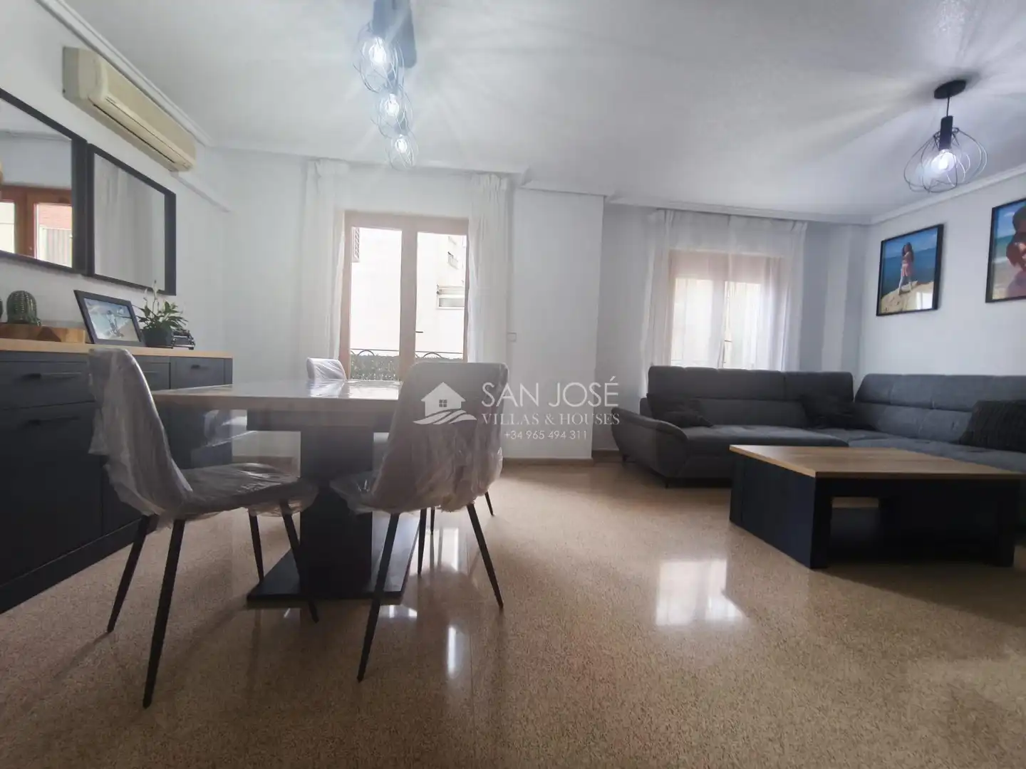 Sala de estar de Casa o chalet en venta en Aspe con Terraza, Trastero y Amueblado