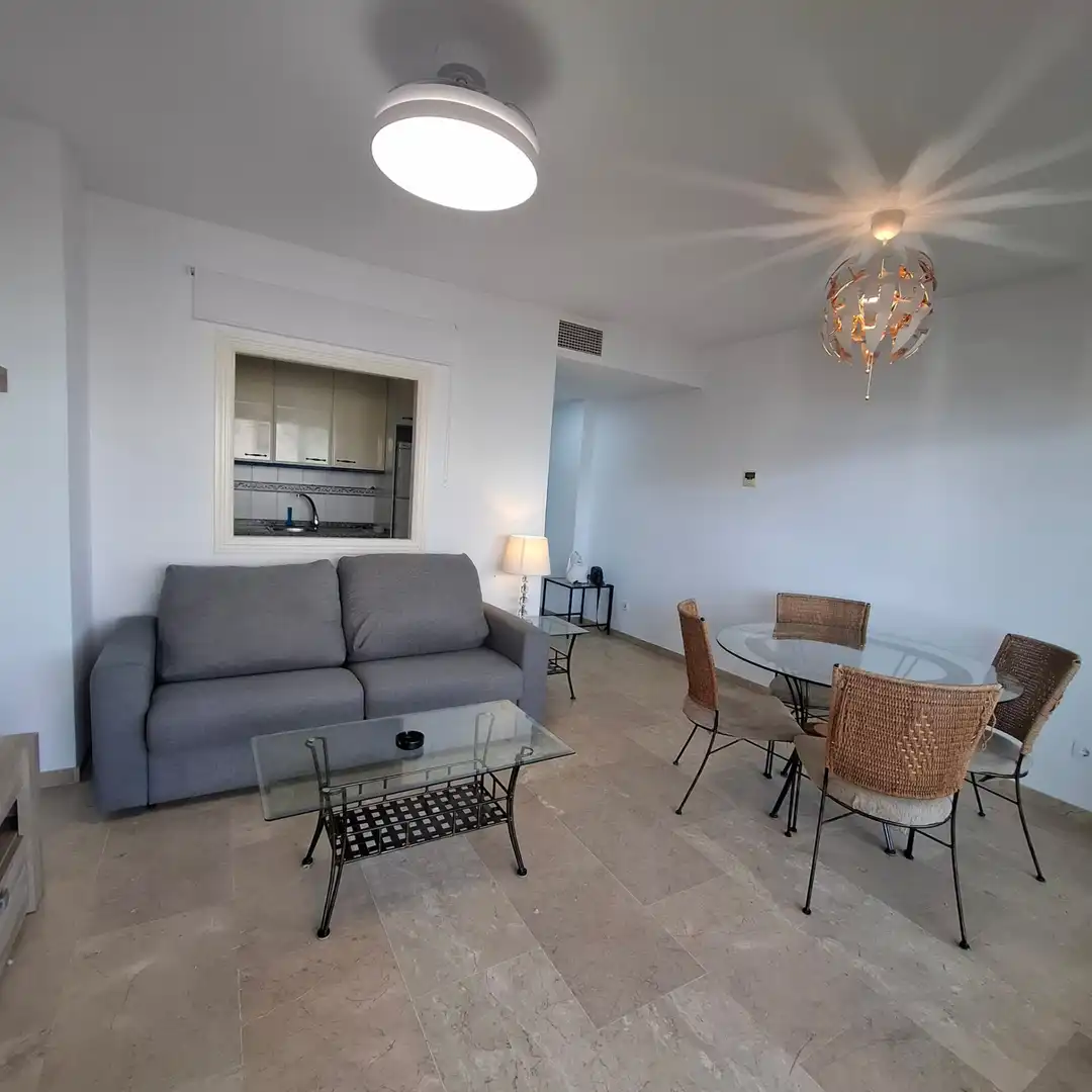 Sala d'estar de Apartament en venda en Manilva amb Aire condicionat, Calefacció i Terrassa