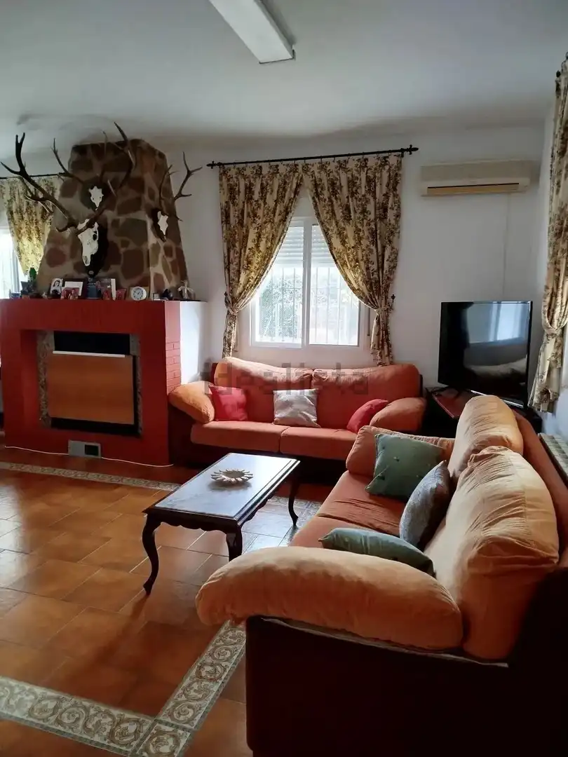 Sala d'estar de Casa o xalet en venda en Villar del Pozo amb Aire condicionat, Jardí privat i Piscina