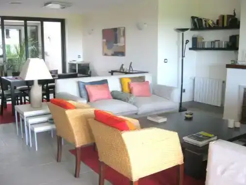 Sala d'estar de Casa o xalet de lloguer en El Rompido amb Jardí privat, Moblat i Balcó