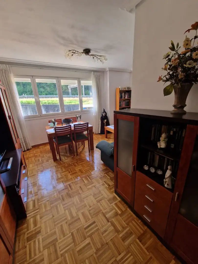 Living room of Flat for sale in Oviedo   with Heating, Parquet flooring and Terrace