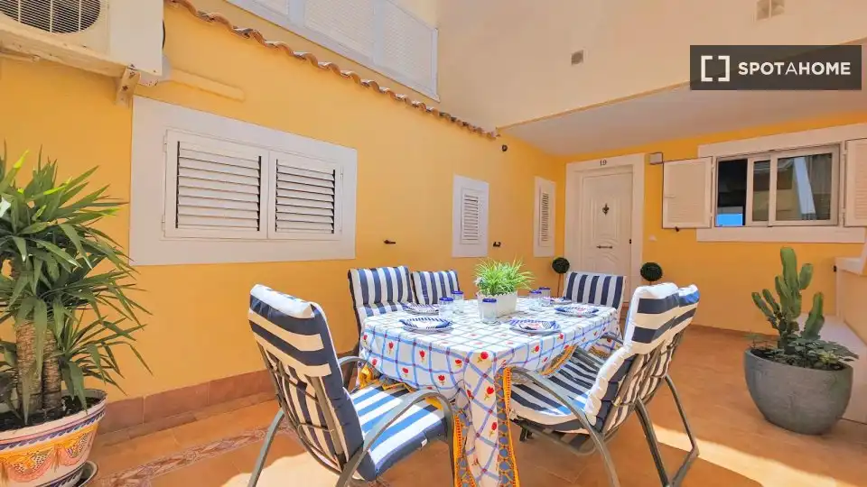 Terrace of Apartments for share in La Manga del Mar Menor  with Air Conditioner, Terrace and Furnished