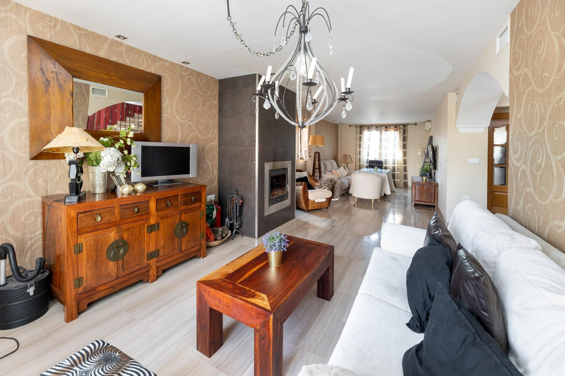 Living room of Single-family semi-detached for sale in Huétor Vega  with Air Conditioner, Heating and Private garden