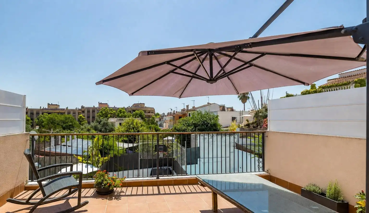 Terrassa de Casa adosada en venda en  Palma de Mallorca amb Aire condicionat, Jardí privat i Terrassa