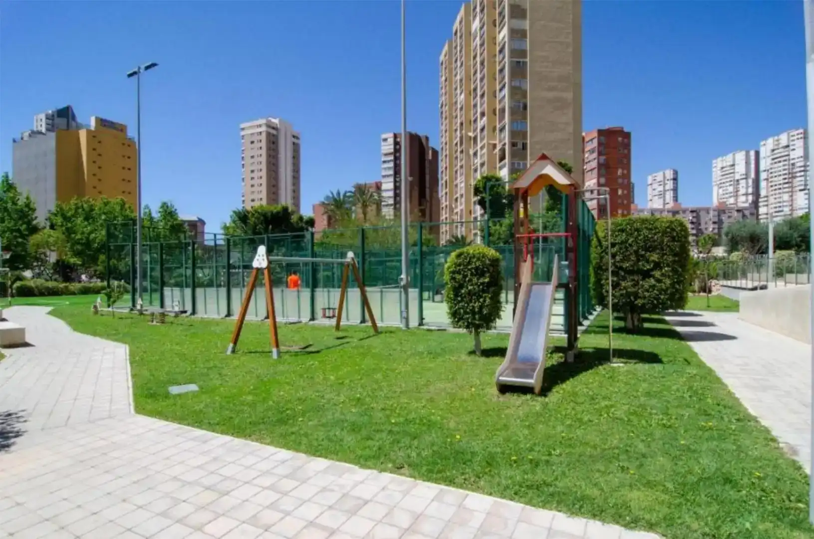 Garten von Wohnungen zur Miete in Benidorm mit Schwimmbad und Balkon