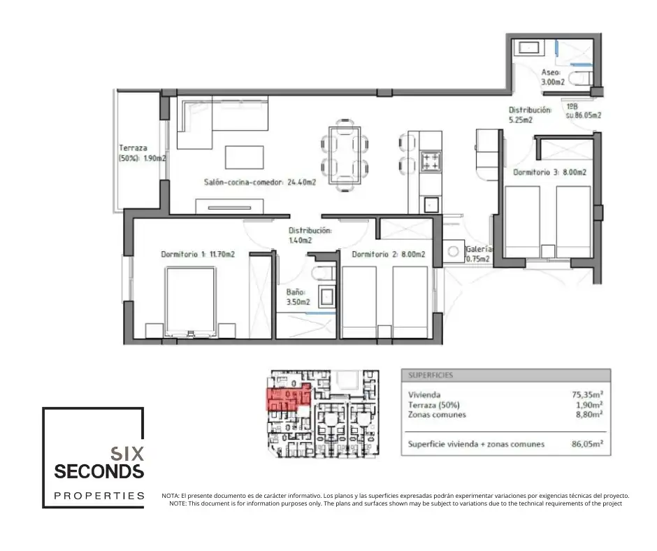 Apartament en venda en San Isidro amb Aire condicionat, Terrassa i Piscina