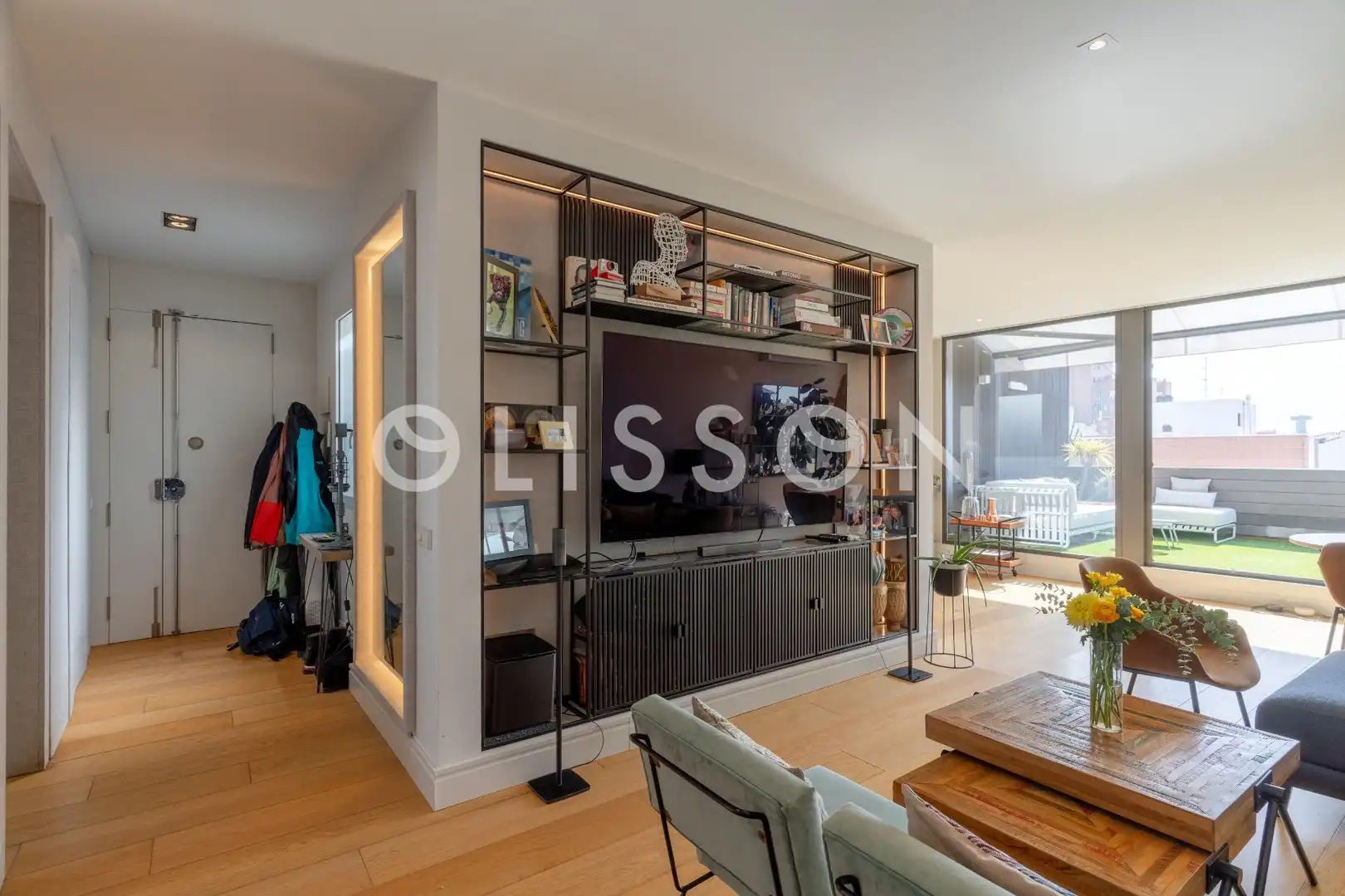 Sala de estar de Ático en venta en Madrid con Aire acondicionado, Calefacción y Terraza