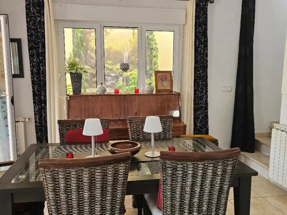 Dining room of Houses for sale in Gata de Gorgos  with Air Conditioner, Terrace and Balcony