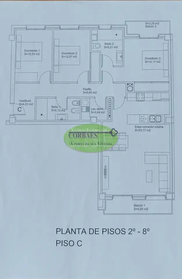 Piso con terraza en venta en Barbadás