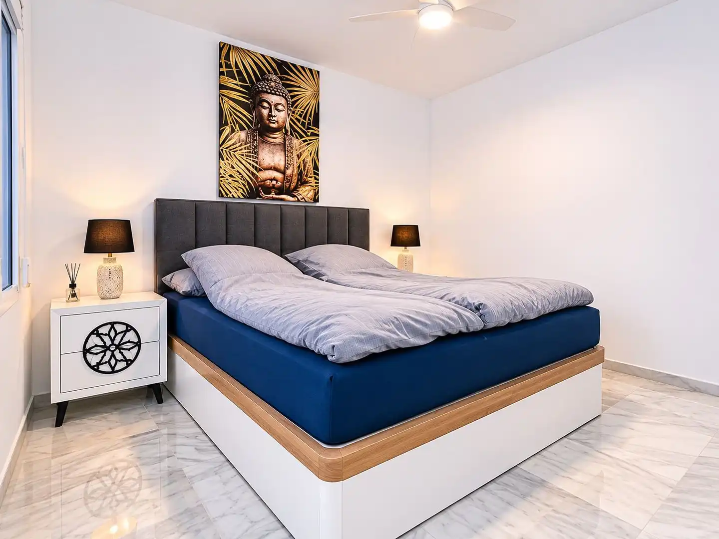 Schlafzimmer von Wohnungen zur Miete in Mijas mit Klimaanlage, Terrasse und Möbliert