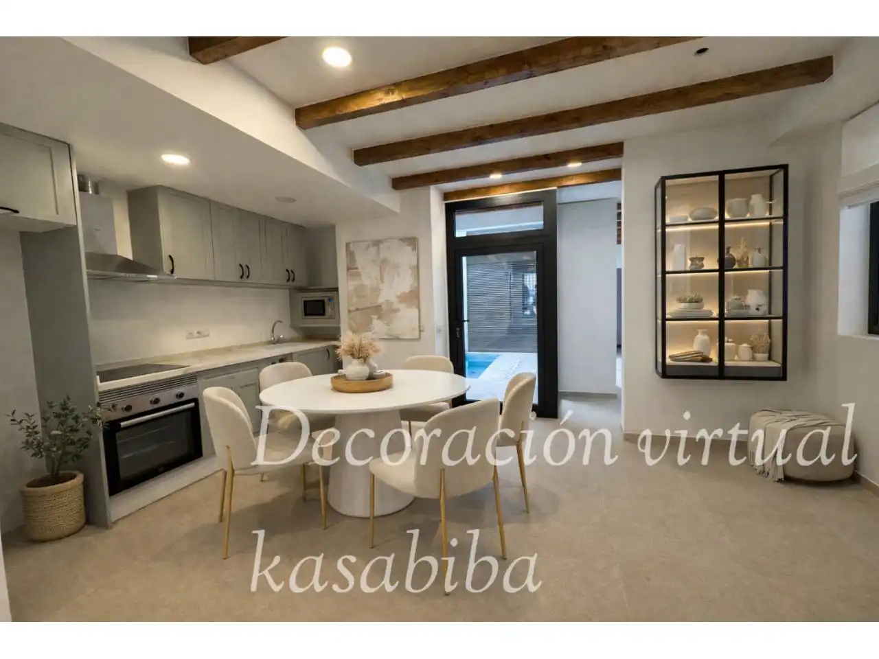 Cocina de Piso de alquiler en Valencia con Aire acondicionado, Calefacción y Terraza