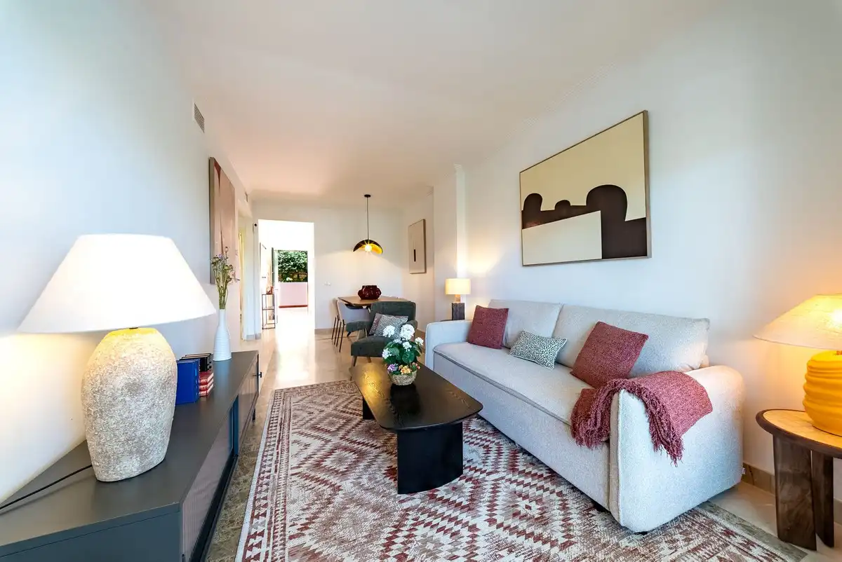Sala de estar de Planta baja en venta en Mijas con Aire acondicionado, Calefacción y Terraza