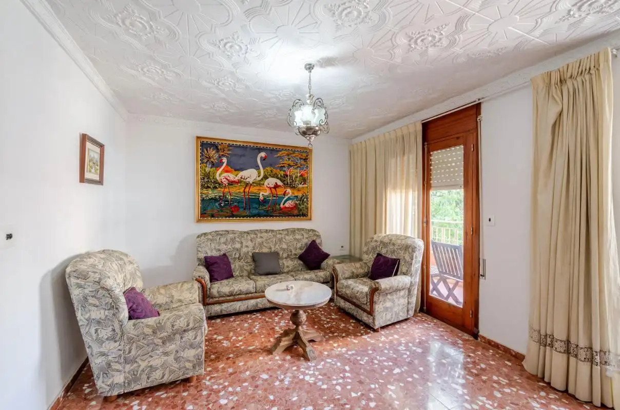 Living room of Houses for sale in Mutxamel  with Heating, Terrace and Furnished