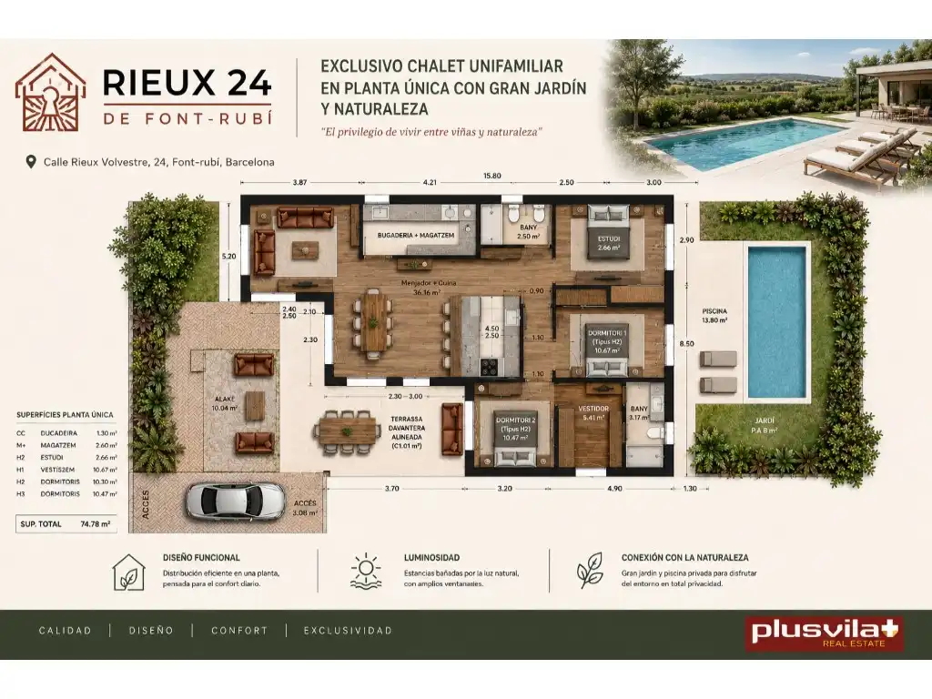 Casa o chalet en venta en Font-rubí con Aire acondicionado, Jardín privado y Terraza