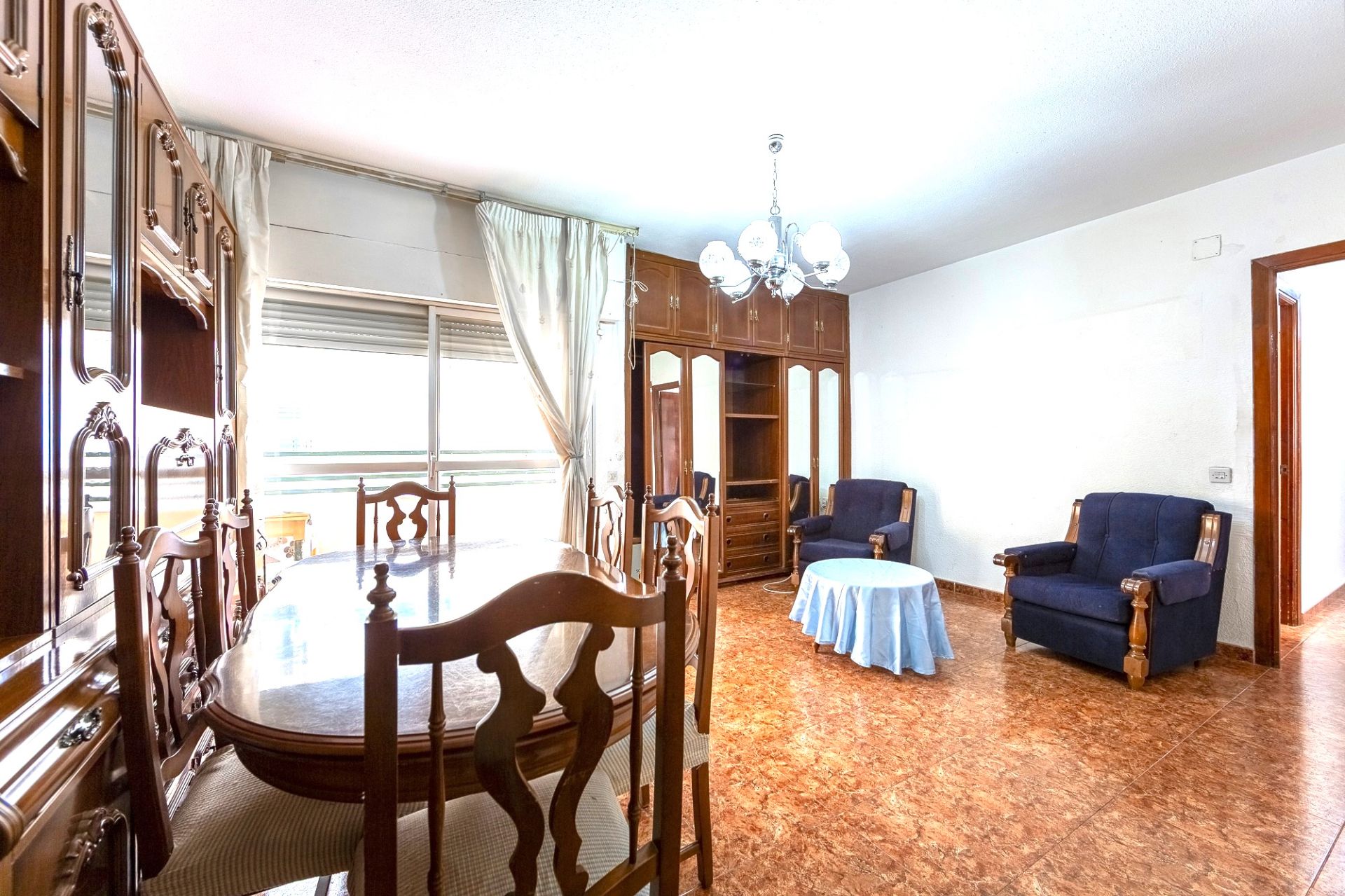 Sala d'estar de Pis en venda en  Almería Capital amb Aire condicionat, Terrassa i Moblat