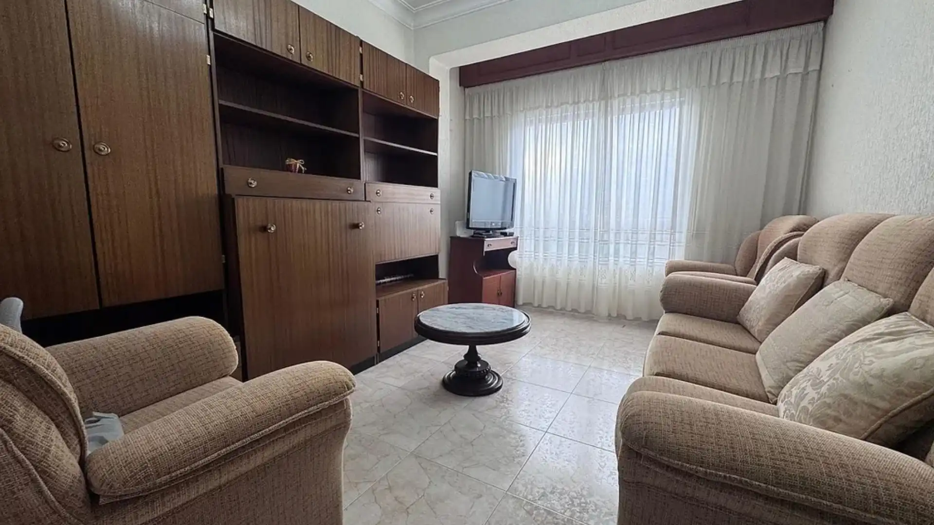 Living room of Flat for sale in Ferrol  with Furnished