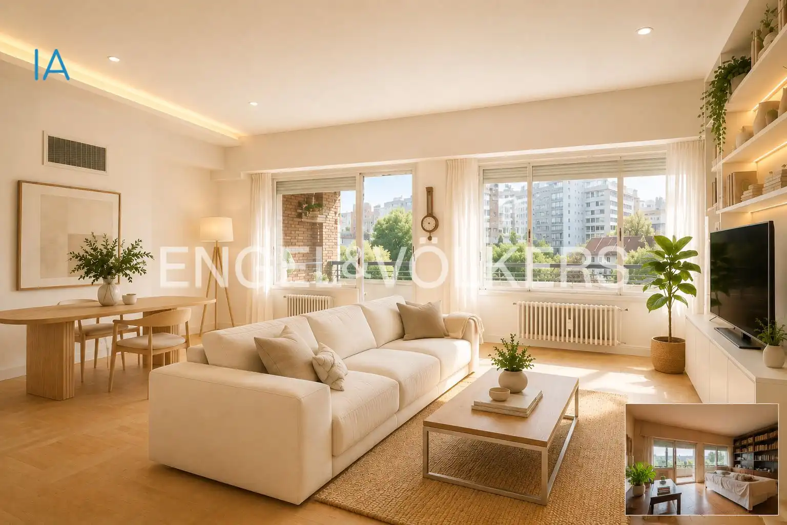 Living room of Flat for sale in Madrid  with Heating, Parquet flooring and Terrace