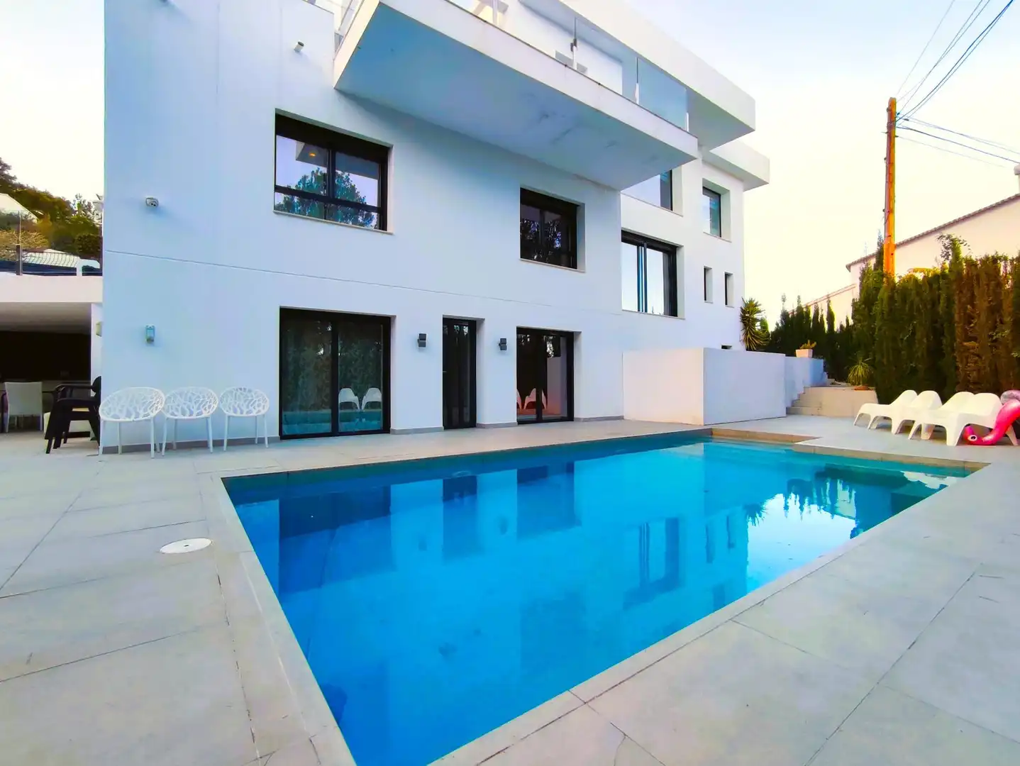 Piscina de Casa o xalet en venda en Calpe / Calp amb Aire condicionat, Jardí privat i Terrassa