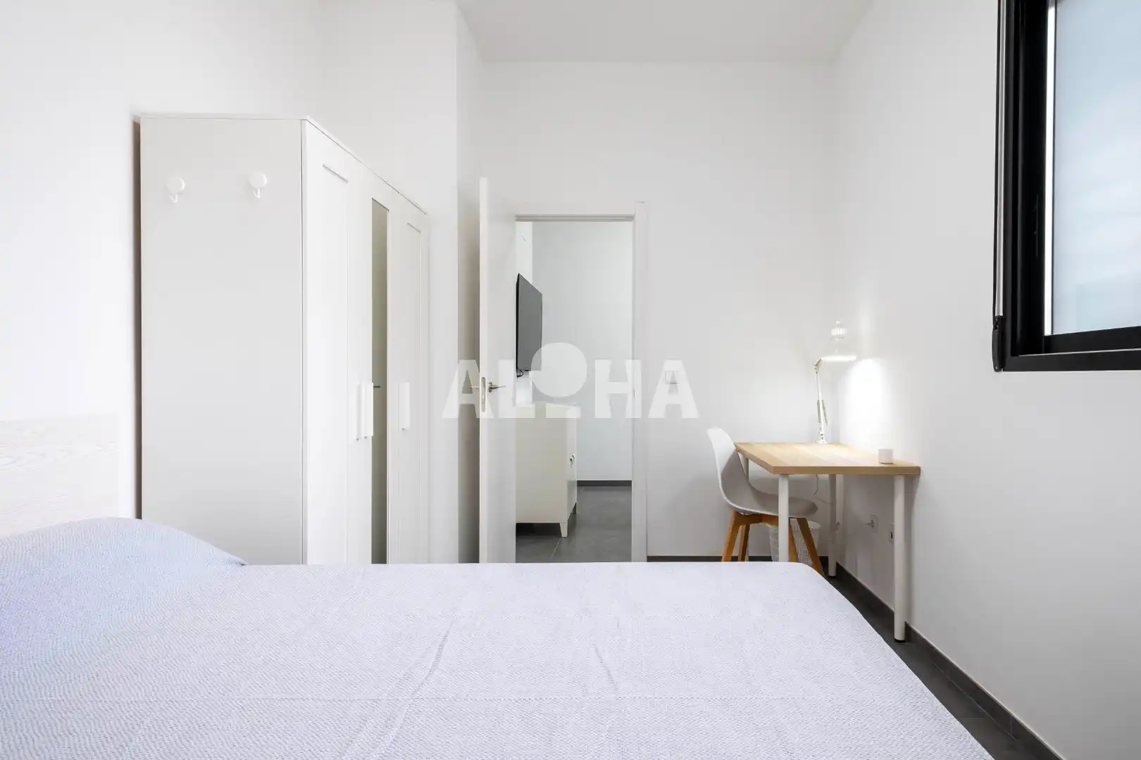 Dormitori de Apartament de lloguer en Moncada amb Aire condicionat, Calefacció i Moblat