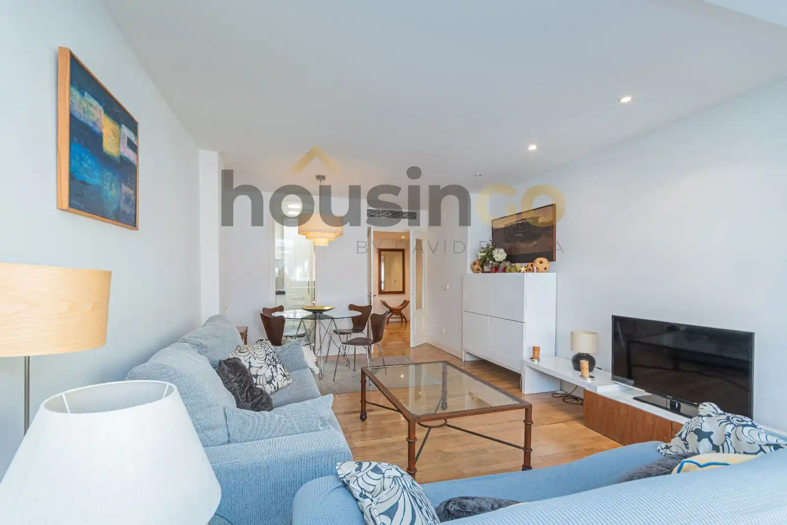 Living room of Flat for rent in Madrid  with Air Conditioner, Heating and Furnished