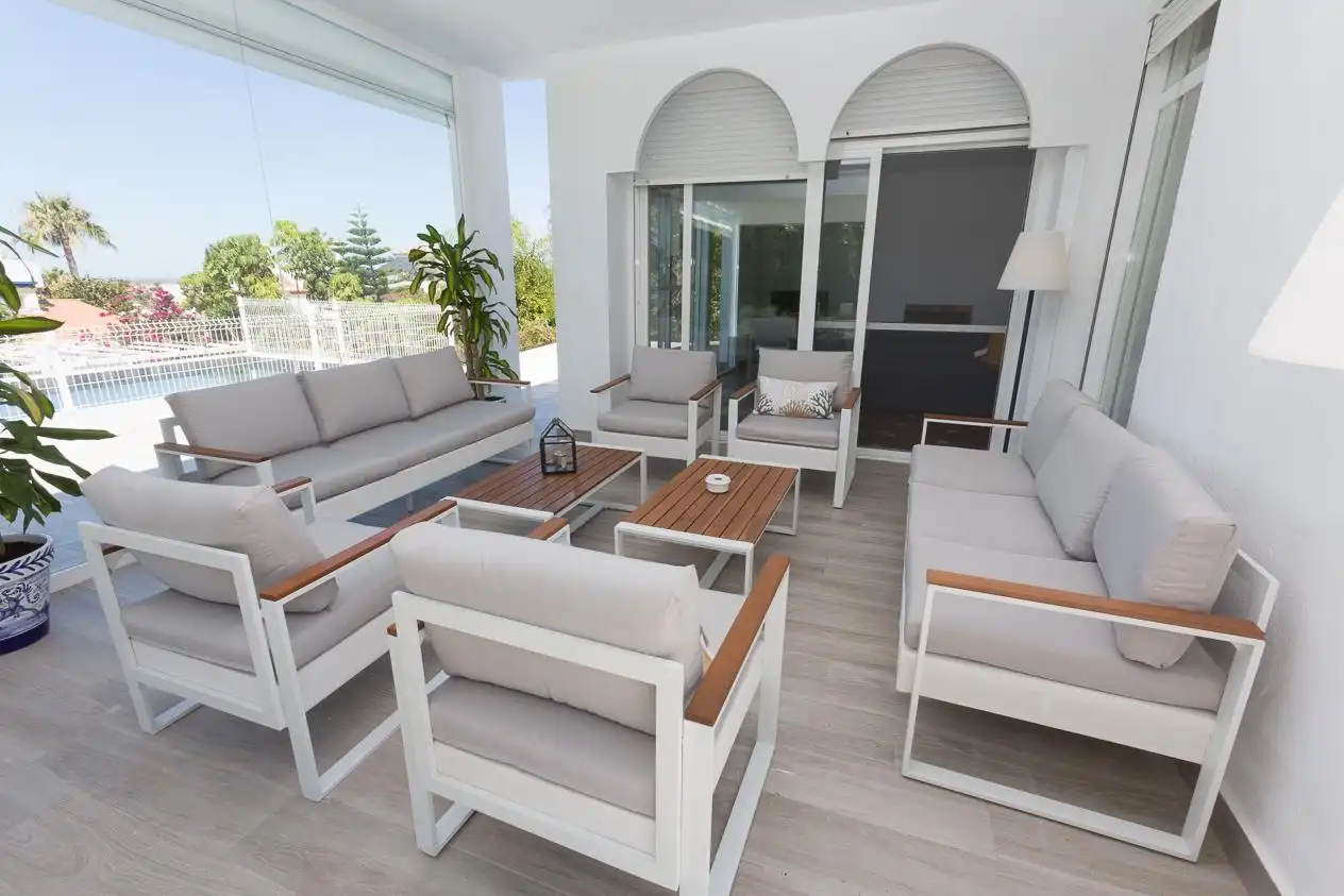 Terraza de Casa o chalet de alquiler en Sanlúcar de Barrameda con Aire acondicionado, Jardín privado y Terraza