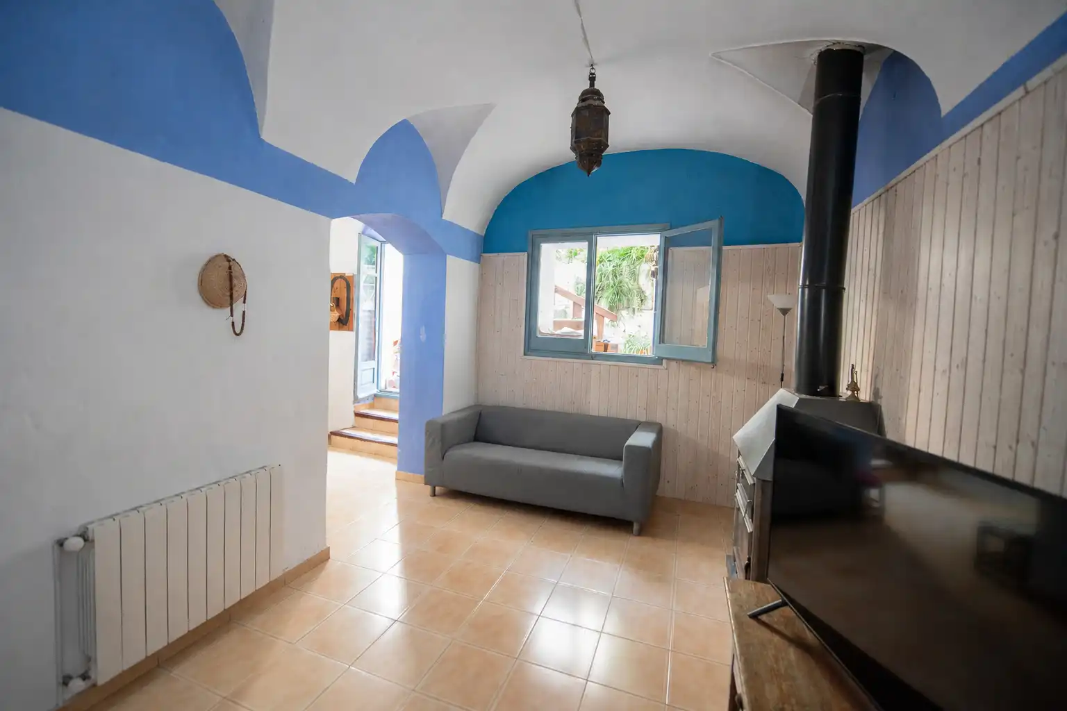 Sala d'estar de Finca rústica en venda en Sant Feliu de Guíxols amb Calefacció, Parquet i Terrassa