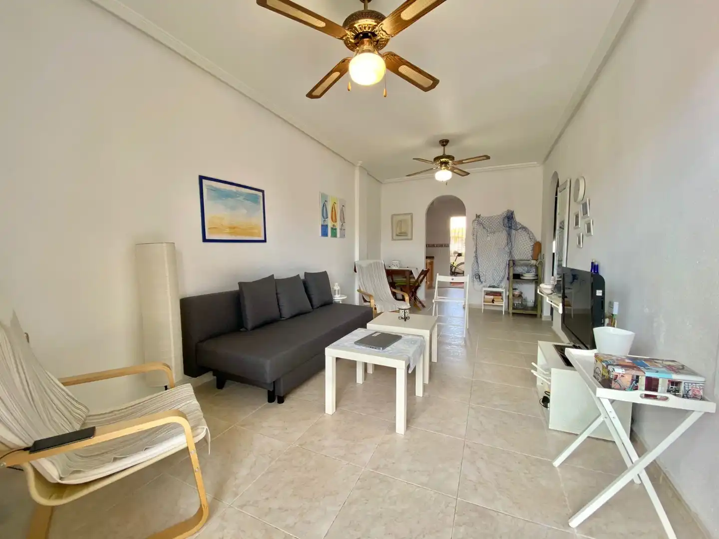 Living room of Flat for rent in Orihuela  with Terrace, Swimming Pool and Furnished