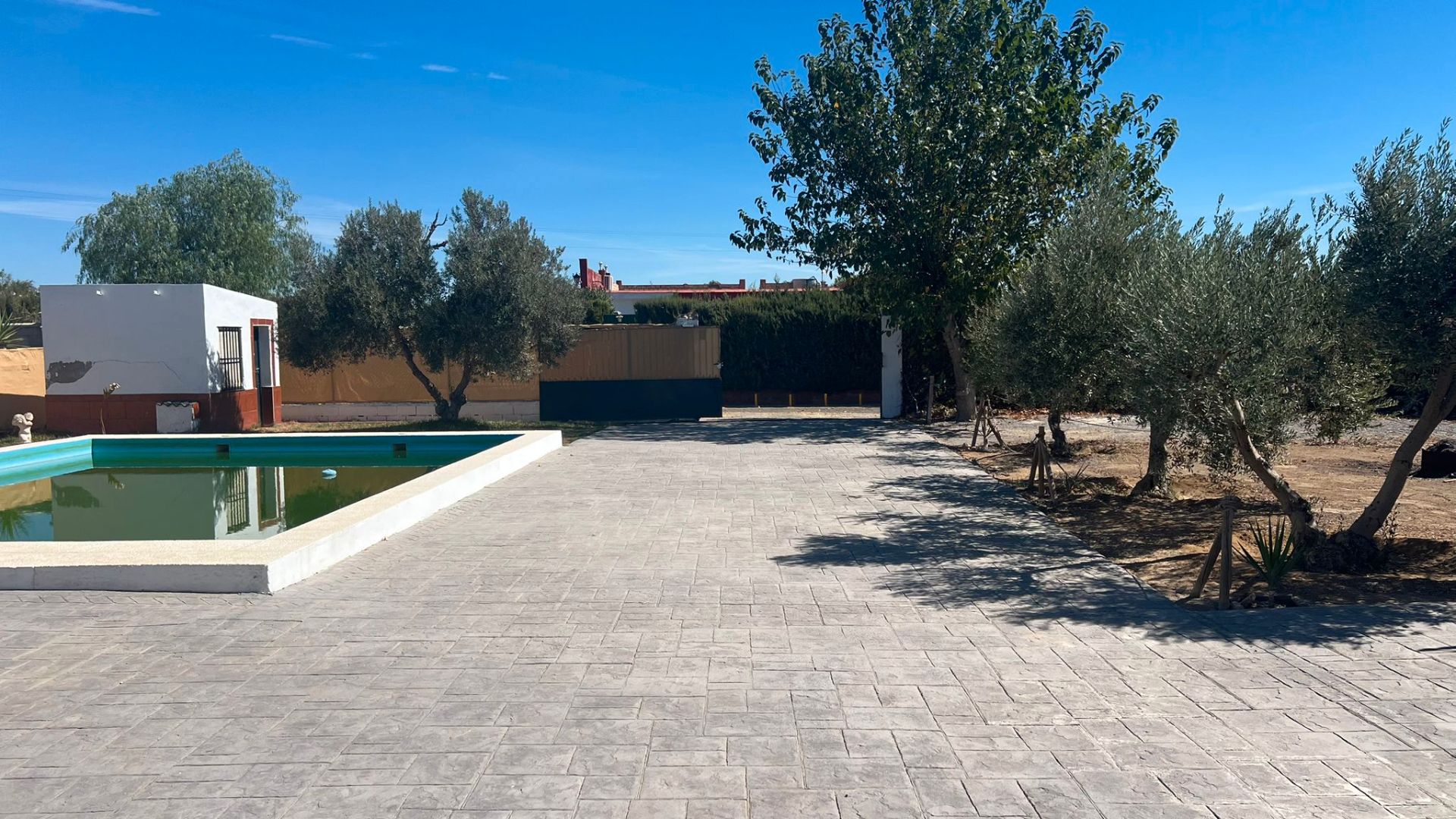 Piscina de Finca rústica en venda en Los Palacios y Villafranca amb Moblat
