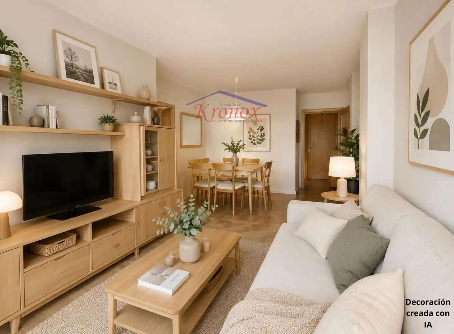 Living room of Flat for sale in Madrid  with Heating, Terrace and Furnished