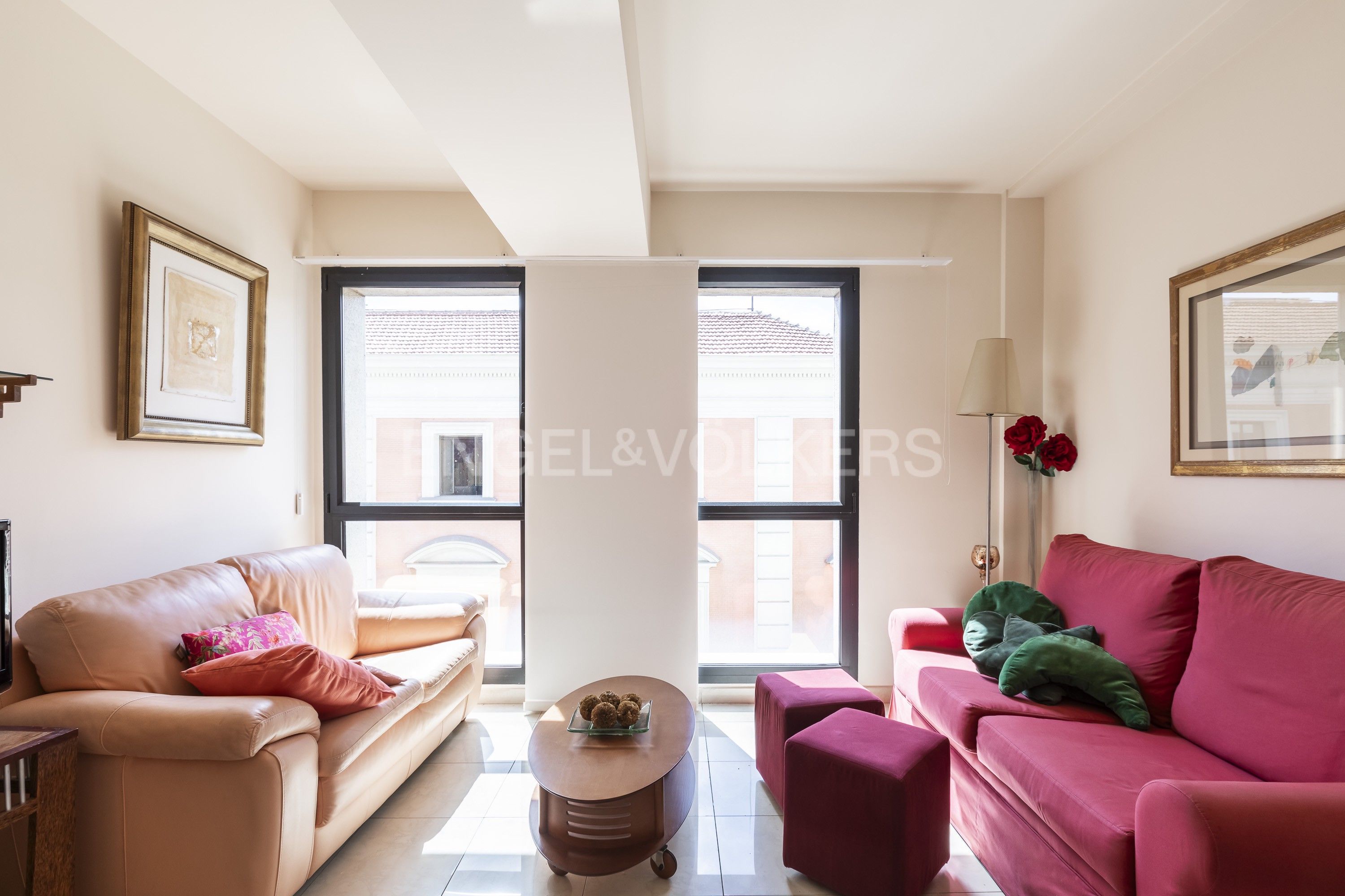Living room of Apartment to rent in  Madrid Capital  with Air Conditioner, Heating and Furnished