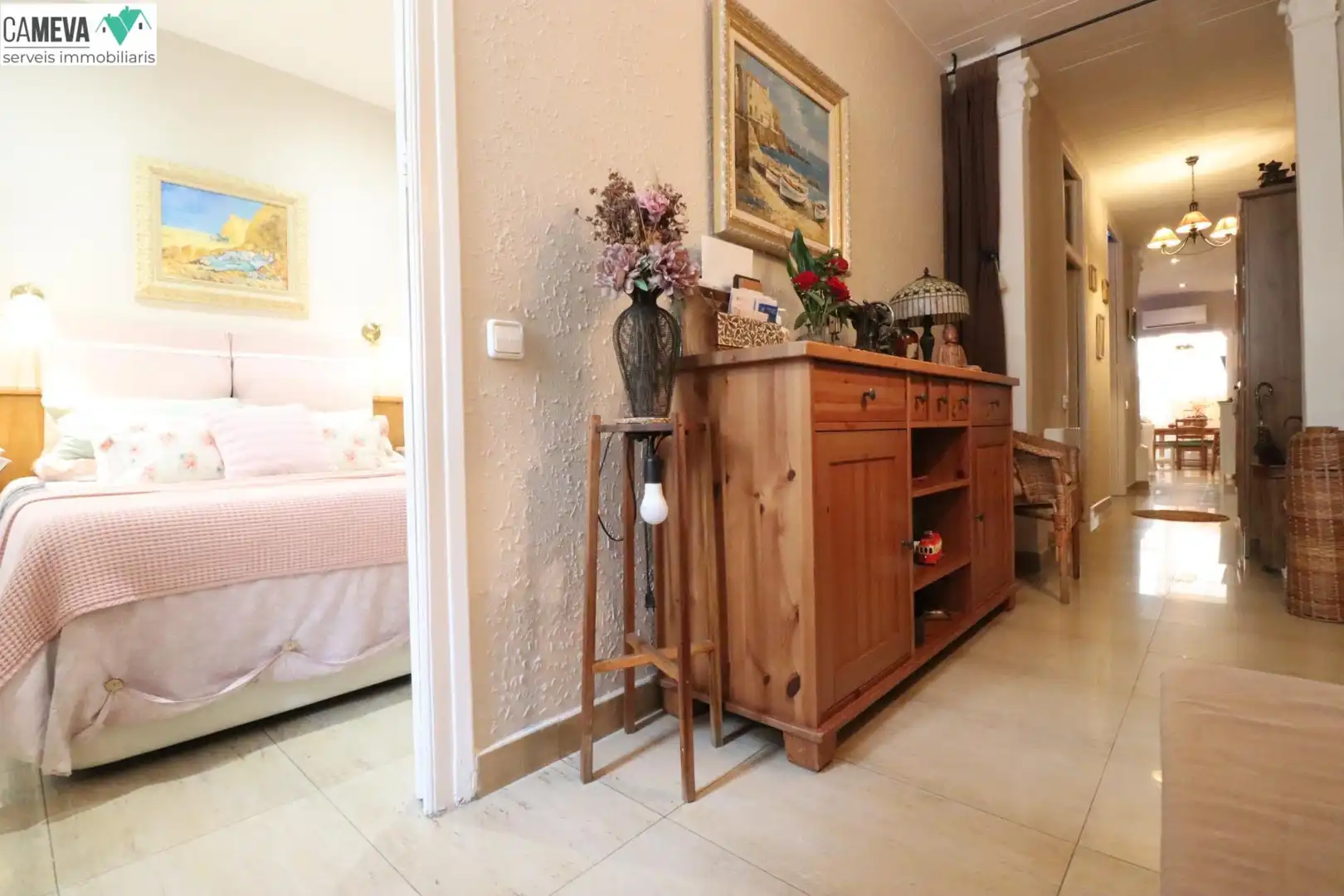 Schlafzimmer von Erdgeschoss zum Verkauf in Badalona mit Klimaanlage, Heizung und Terrasse