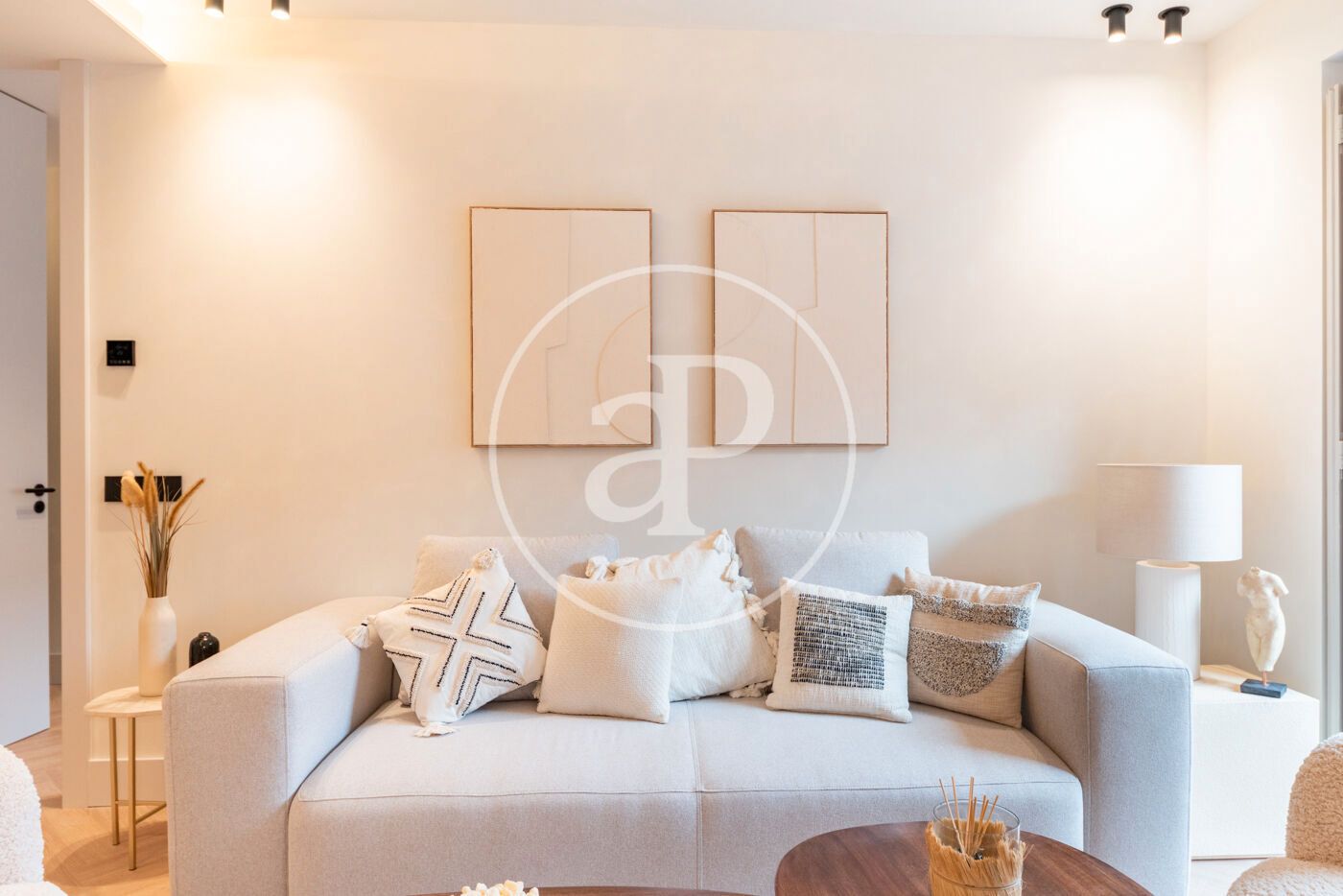 Living room of Flat for sale in  Madrid Capital  with Air Conditioner, Heating and Furnished