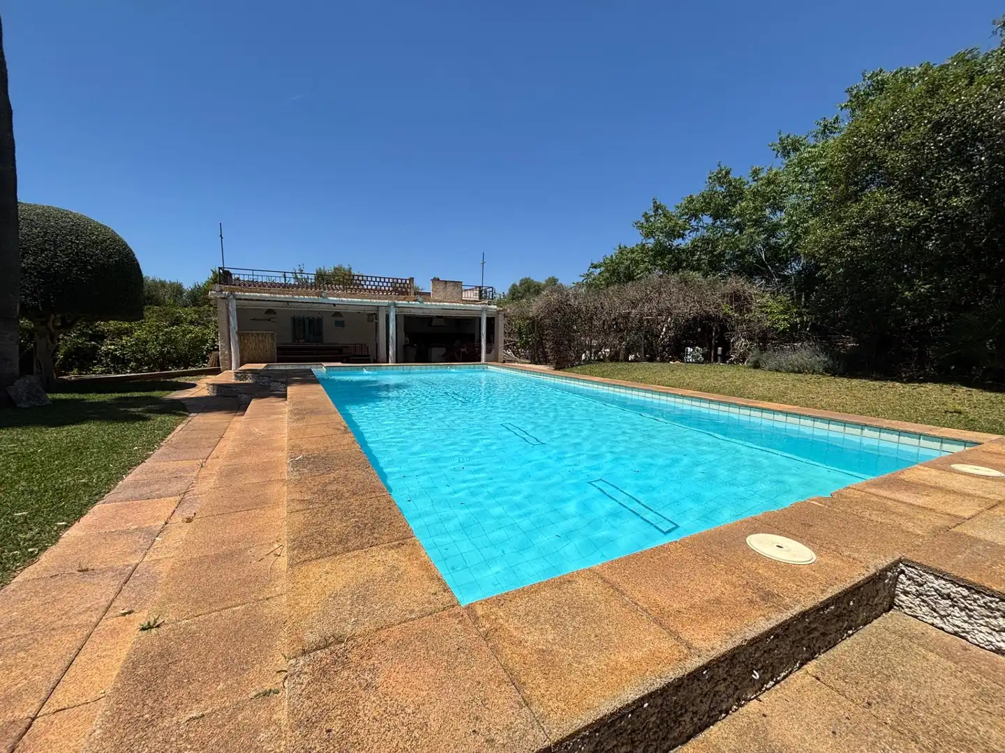 Piscina de Finca rústica en venta en Llucmajor con Aire acondicionado, Calefacción y Jardín privado