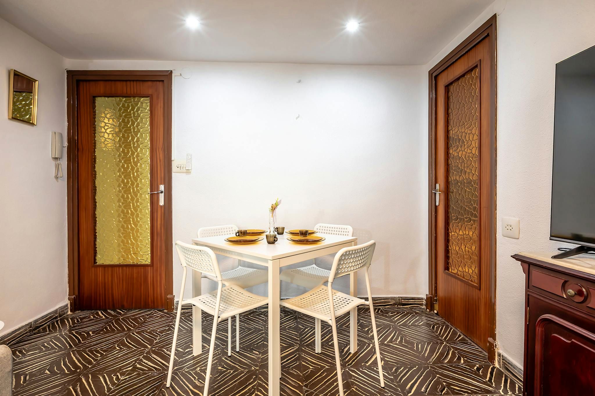 Dining room of Flat to rent in  Valencia Capital  with Air Conditioner, Heating and Furnished