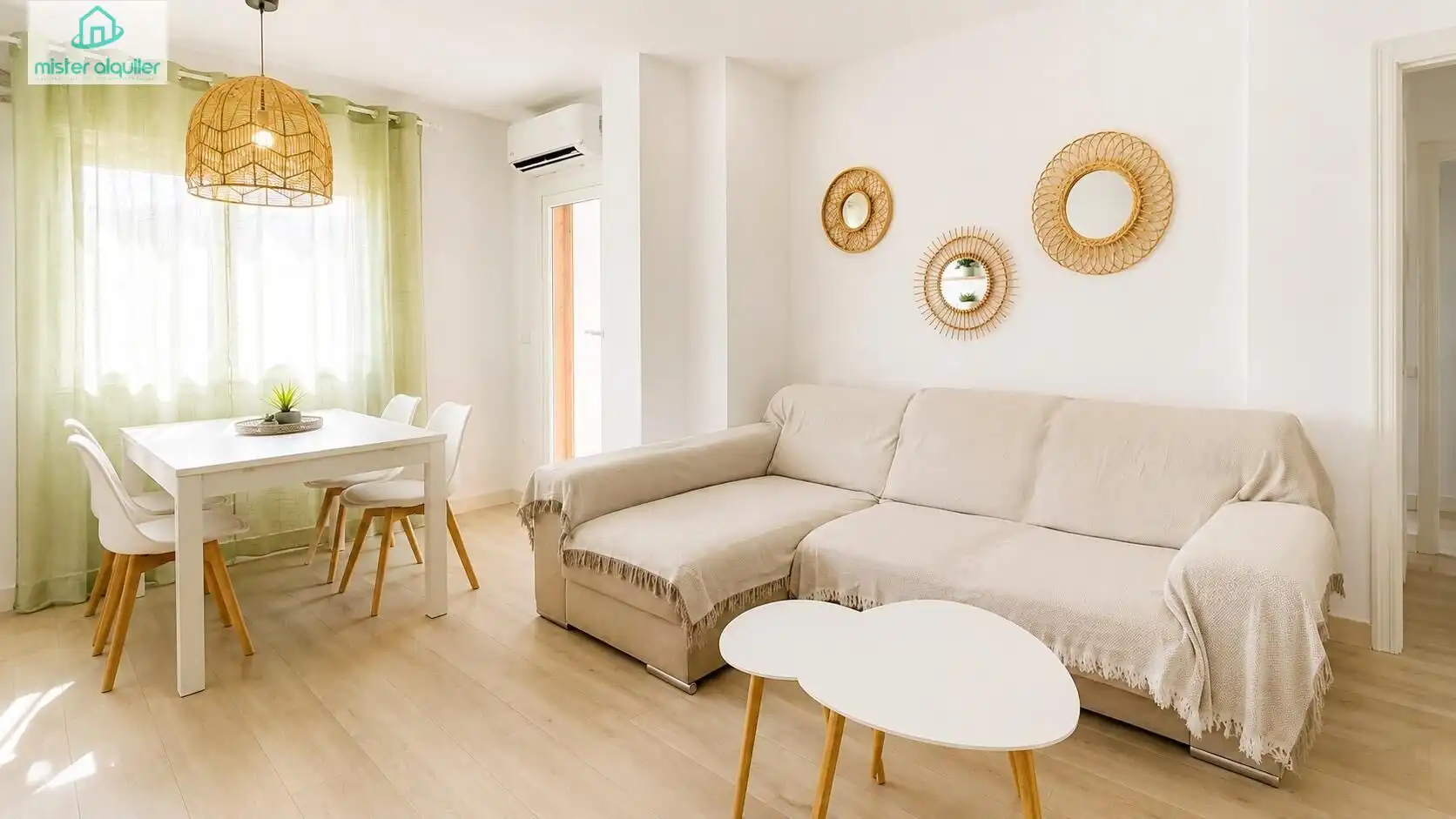 Wohnzimmer von Wohnungen zur Miete in El Campello mit Klimaanlage, Heizung und Terrasse