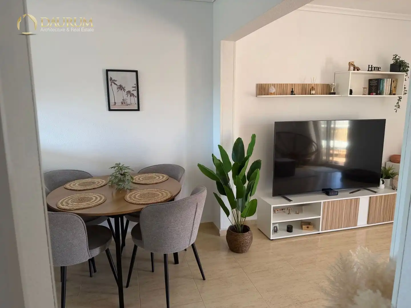 Wohnzimmer von Dachboden zum Verkauf in Santa Pola mit Klimaanlage, Heizung und Terrasse