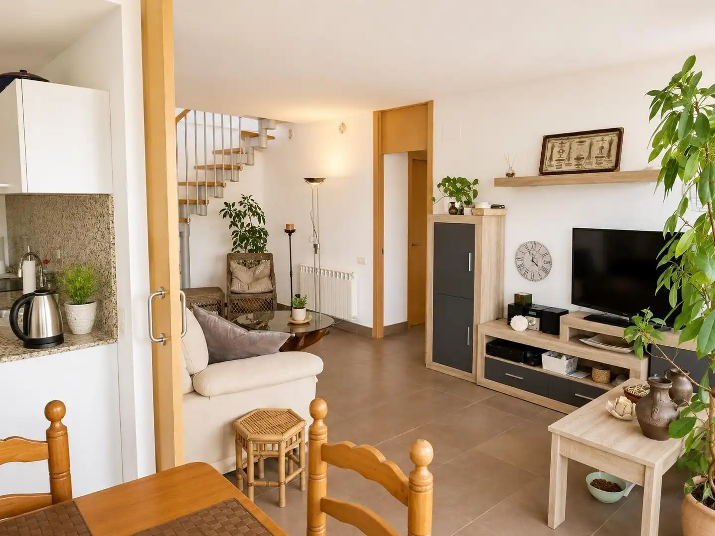 Sala de estar de Ático en venta en Calonge i Sant Antoni con Calefacción, Jardín privado y Terraza