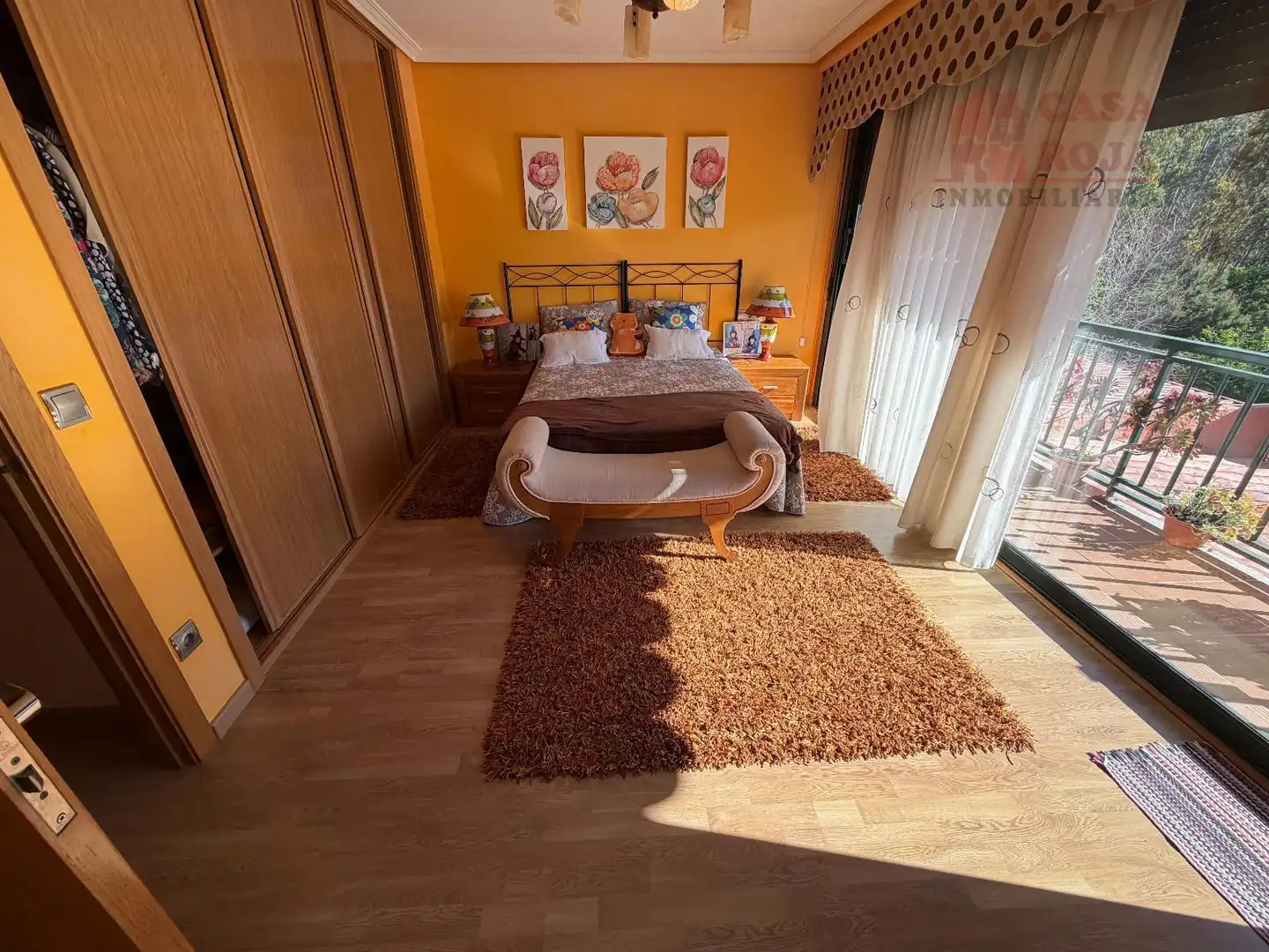Bedroom of Detached homes for sale in Moaña  with Heating, Parquet flooring and Terrace