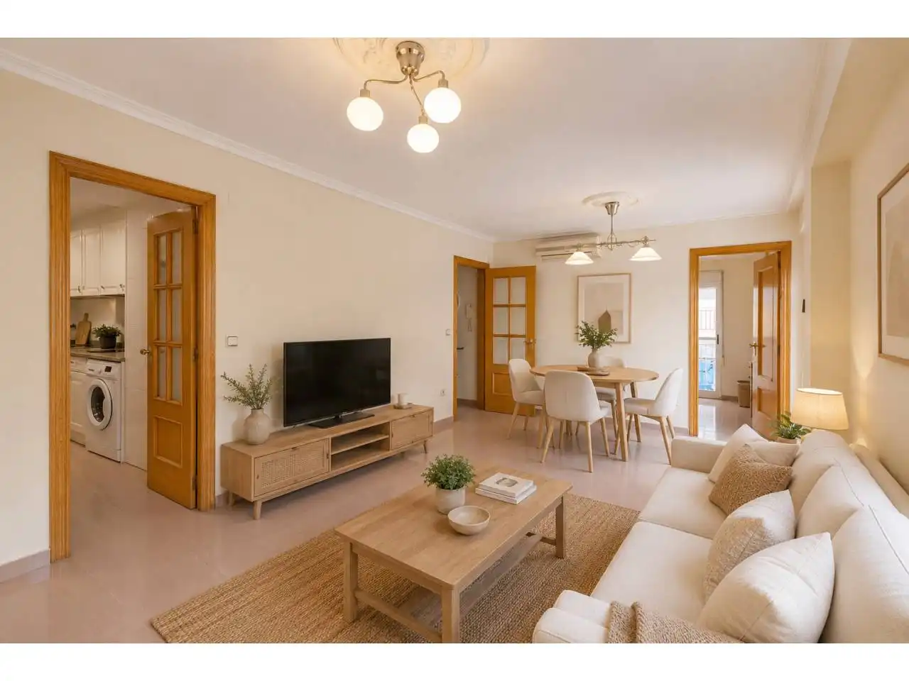 Living room of Flat for sale in Valencia  with Air Conditioner and Balcony