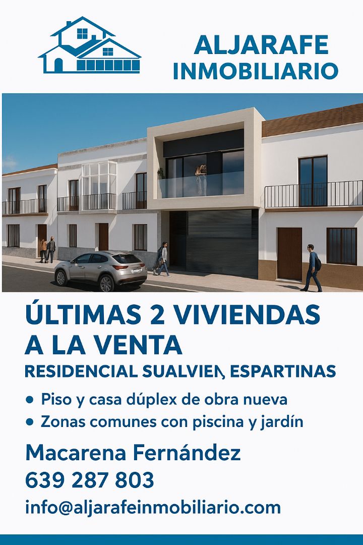 Vista exterior de Casa adosada en venda en Espartinas amb Aire condicionat, Calefacció i Jardí privat