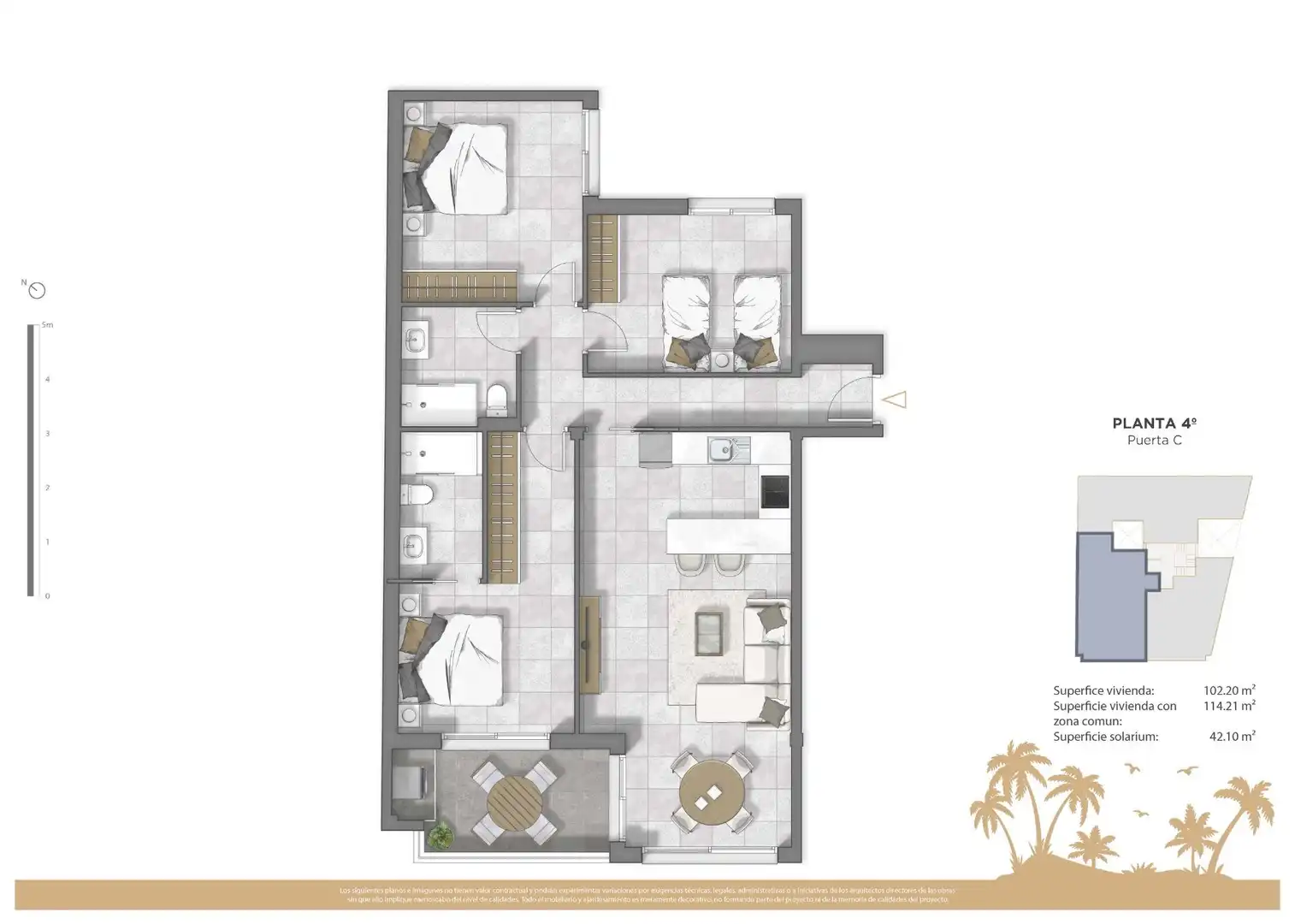 Penthouse with pool for sale in Pueblo, imagen 8