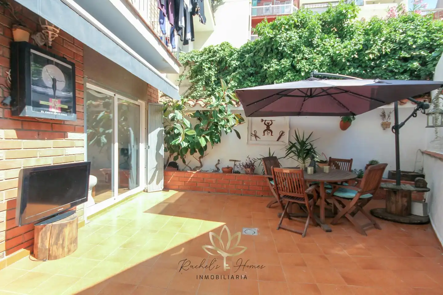 Terrasse von Erdgeschoss zum Verkauf in Barcelona mit Heizung, Parkett und Terrasse